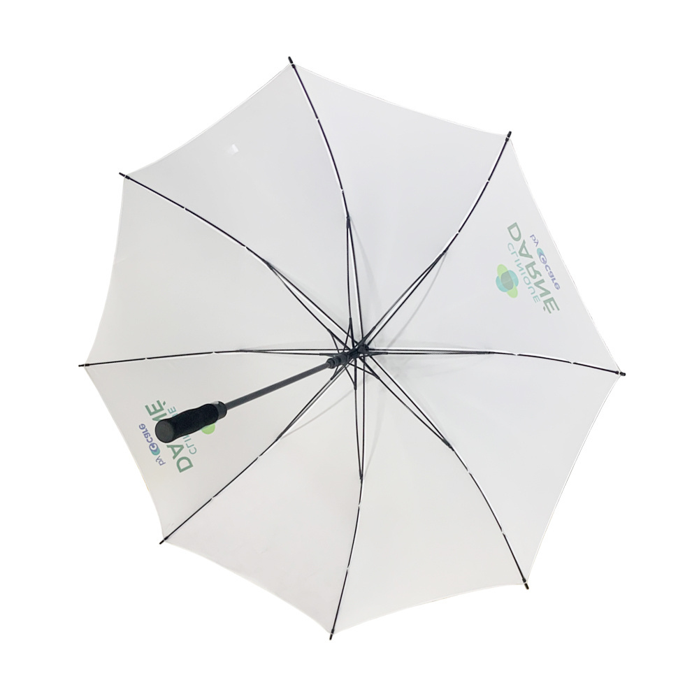 High Quality Wholesale Custom Logo Printed 30Inch 8K Automatic Open Strong Windproof Golf Umbrella With Umbrella Bag