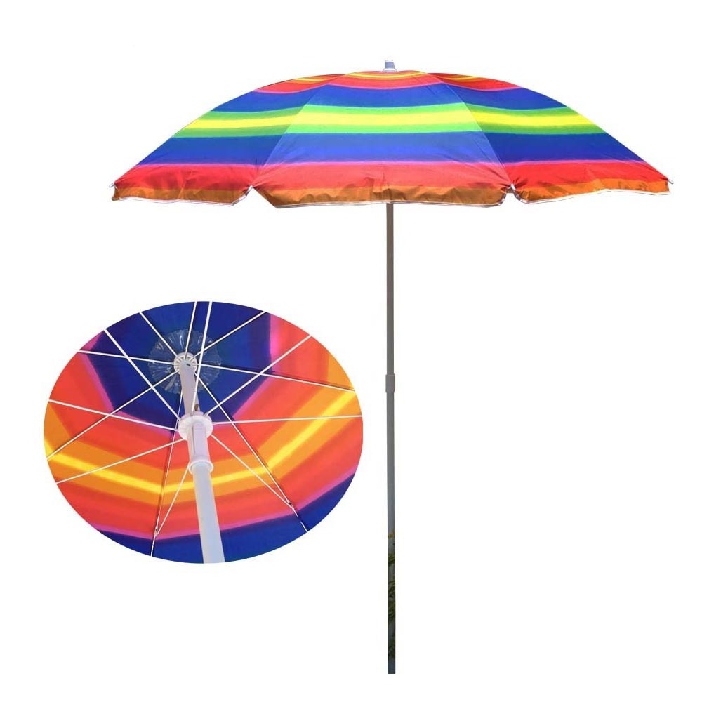 34 inch colorful sunshade beach umbrella with fringe for promotion