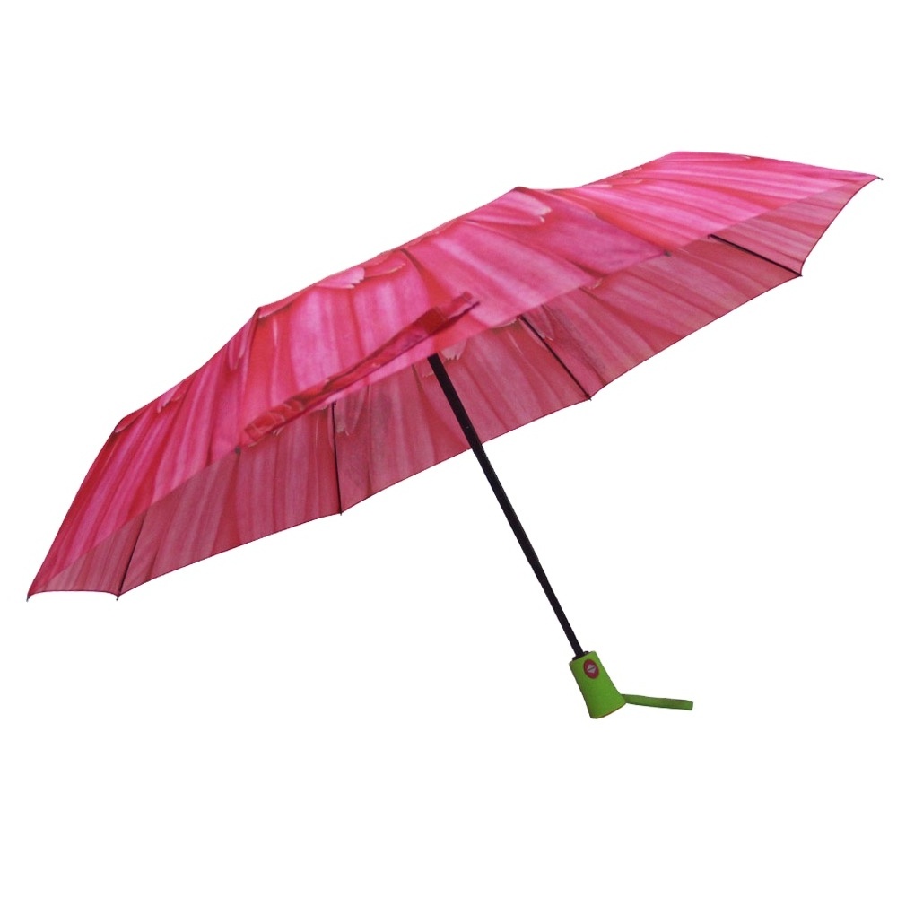 21inch 3 folding auto open and close sunflower umbrella