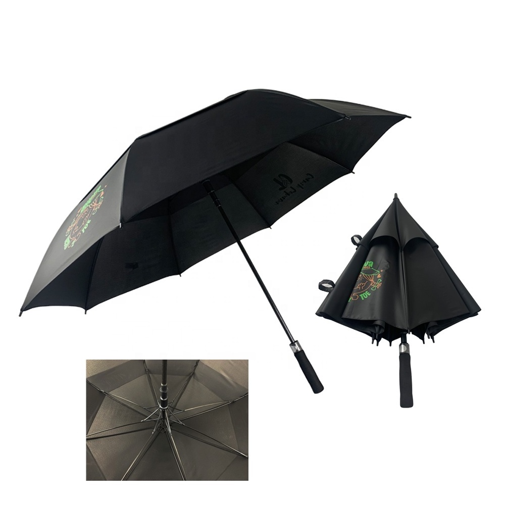 High Quality Novelty 30Inch Customize Umbrella Double Canopy Golf Umbrella With Logo Printing