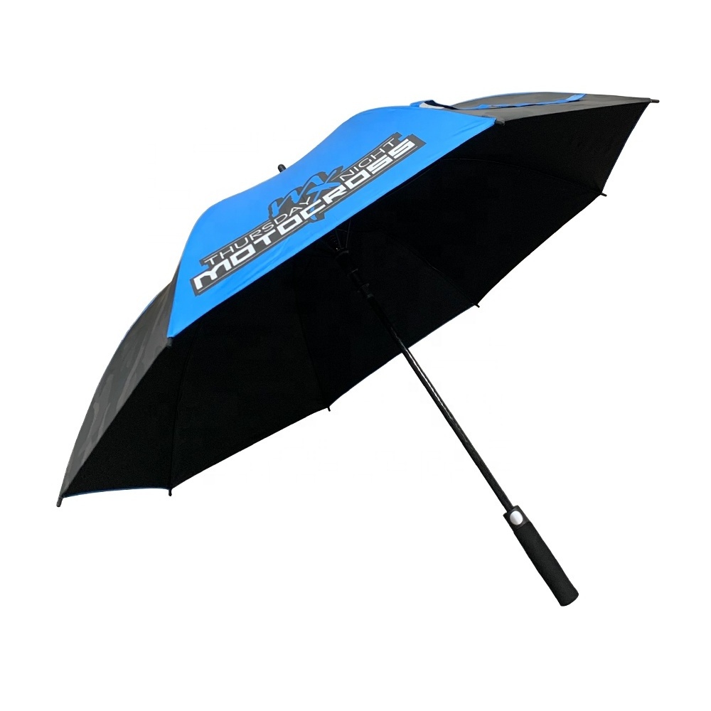 High Quality Wholesale Custom Logo Digital Full Printed 30Inch 8K Auto Open UV Protection Strong Windproof Golf Umbrella