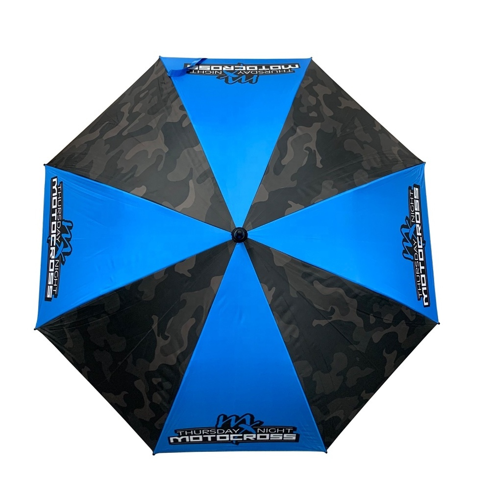 High Quality Wholesale Custom Logo Digital Full Printed 30Inch 8K Auto Open UV Protection Strong Windproof Golf Umbrella