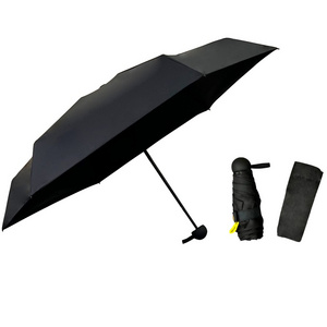 19 "6K ultra light mini portable manual five folding umbrella Travel umbrella with logo