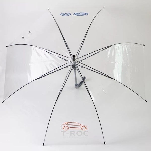 Hot Sale Cheapest 23inch*8K Straight Auto Open Transparent Clear PVC Adult Umbrella with Custom Logo