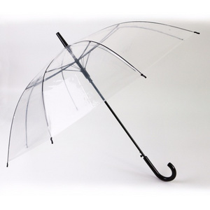 Hot Sale Cheapest 23inch*8K Straight Auto Open Transparent Clear PVC Adult Umbrella with Custom Logo