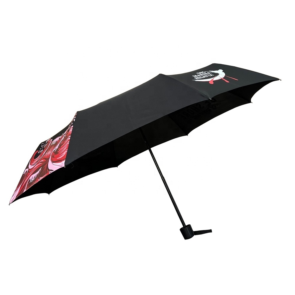 Wholesale Hot Selling 21Inch 8K  Manual Open  3 Fold Umbrella With logo  Printing