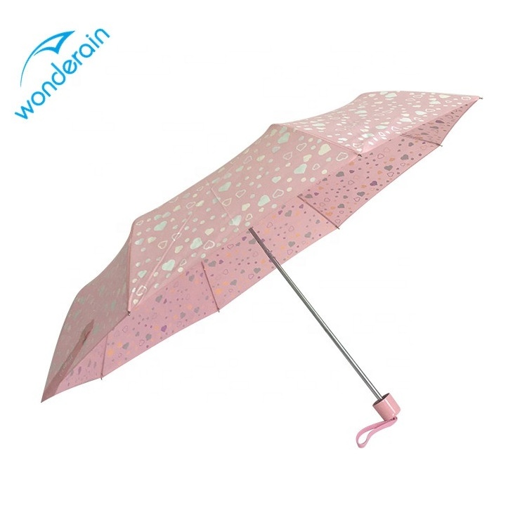 2022Year 21Inch Custom Design Change Color  When Wet Three Fold Magic Umbrella For Promotion And Advertising