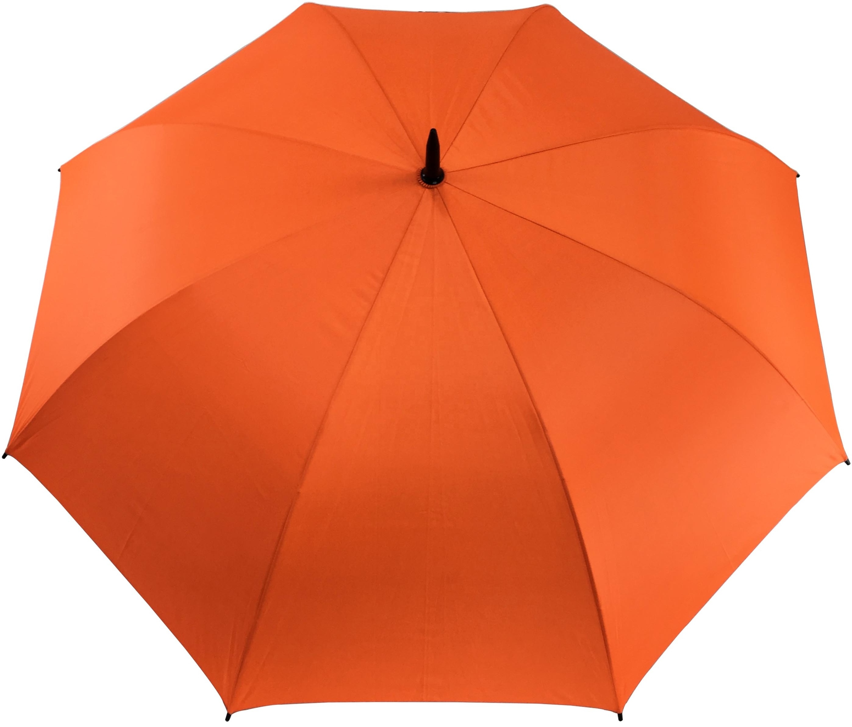 30Inch 8 Ribs Large Size Orange Colour Hooking Handle UV Golf Umbrella With Logo Print