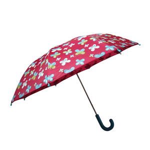 19inch 8k straight easy open and close butterfly printing children  umbrella for girl