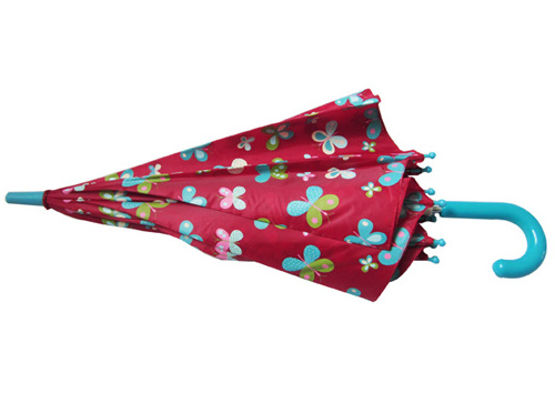 19inch 8k straight easy open and close butterfly printing children  umbrella for girl