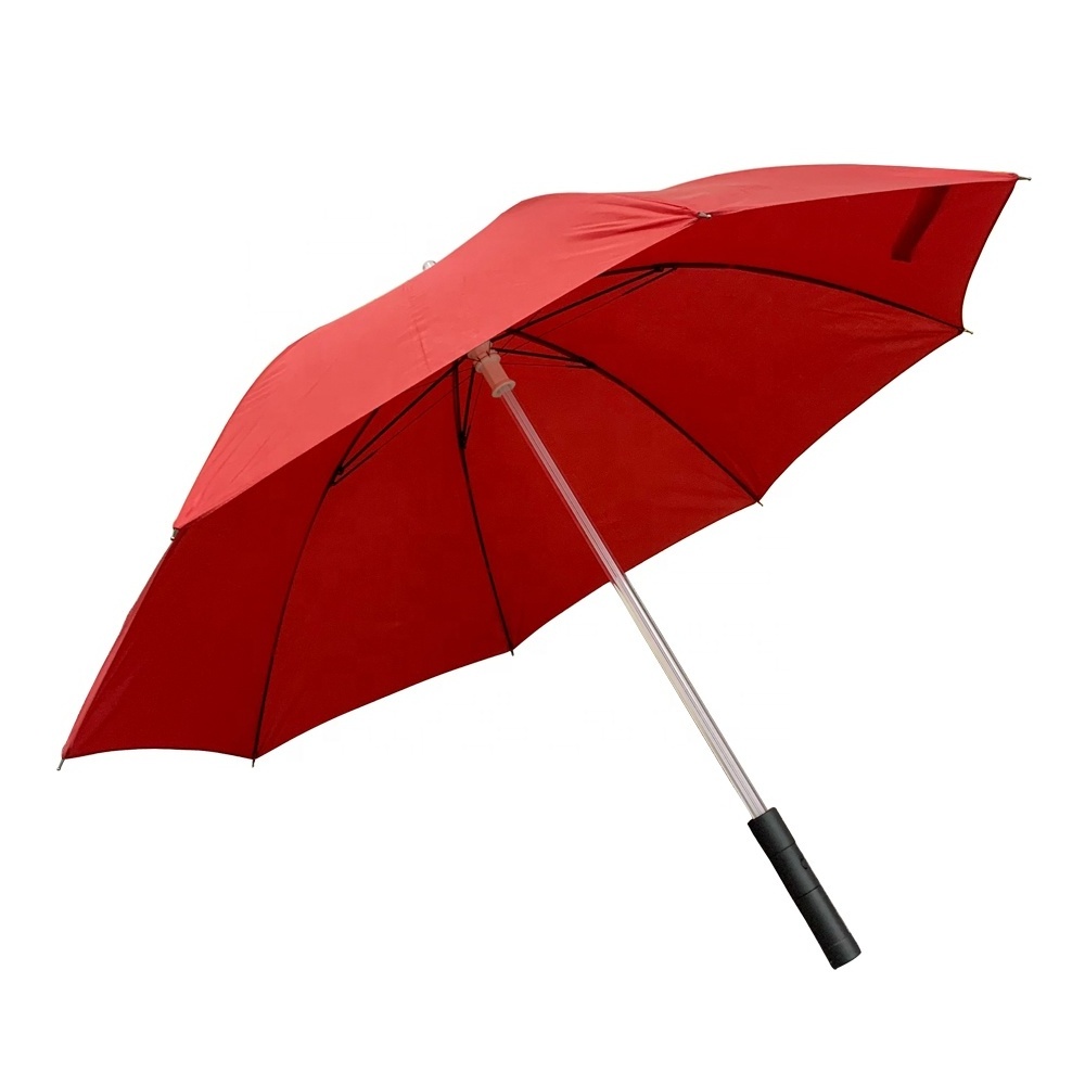 High Quality 23inch 8Ribs Manual Open  LED Light Up Straight Umbrella With Logo print