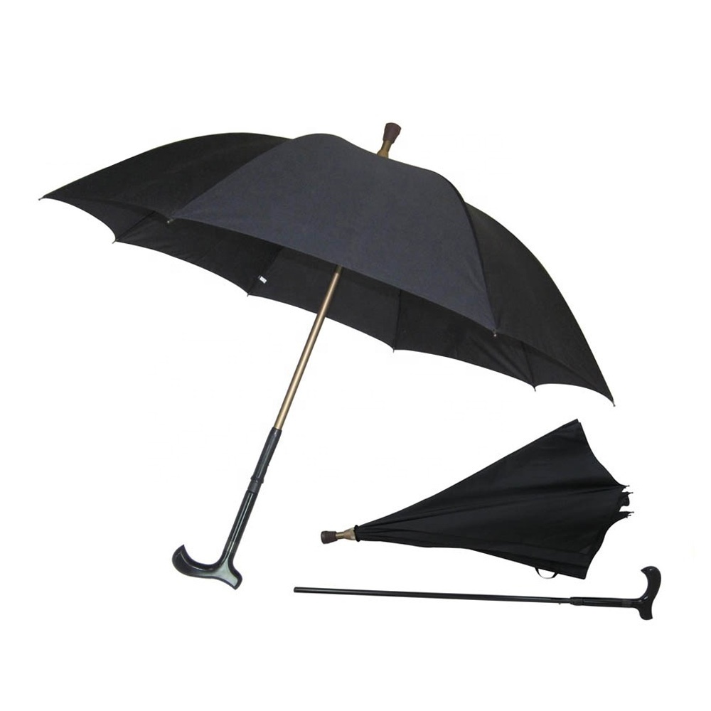 23inch premium quality smart walking stick umbrella with separable crutch