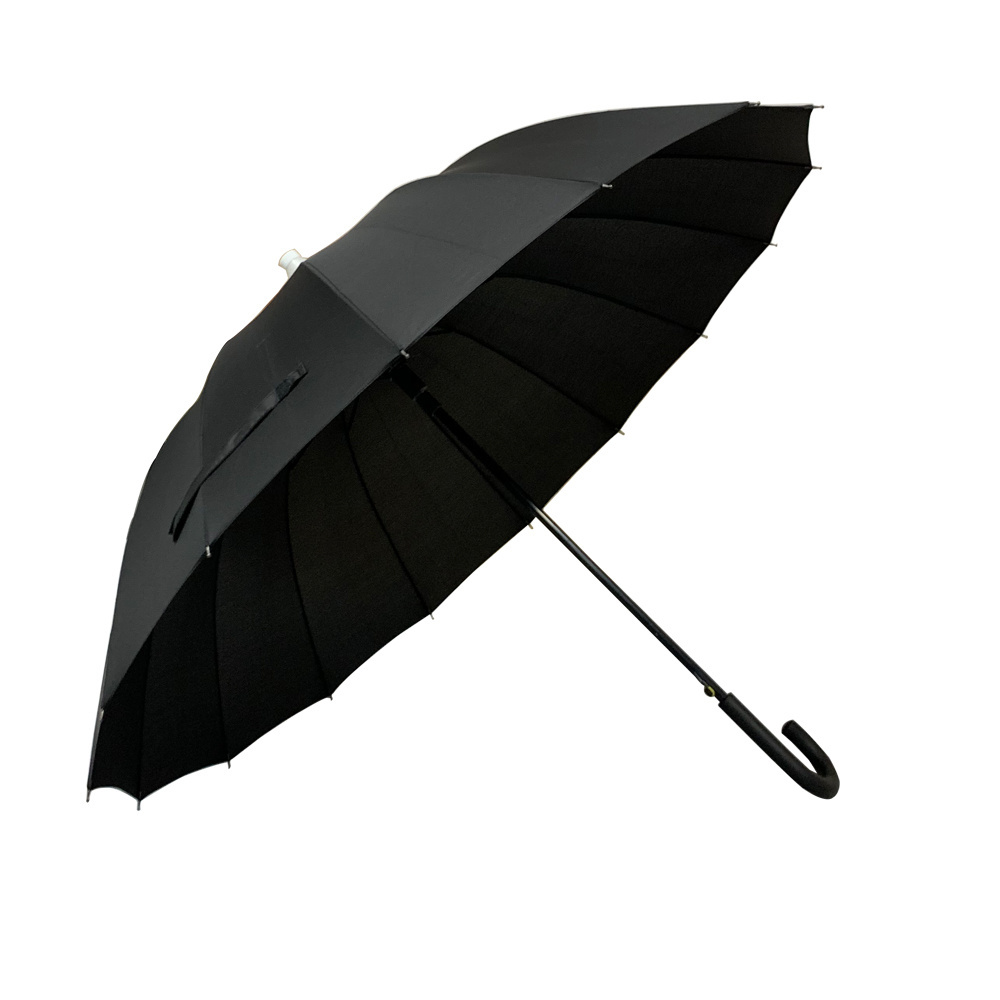 27Inch Good Quality Customized 16ribs Waterproof No Drip Umbrella With Plastic Cover