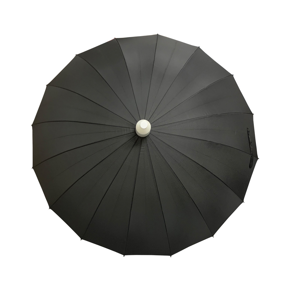 27Inch Good Quality Customized 16ribs Waterproof No Drip Umbrella With Plastic Cover