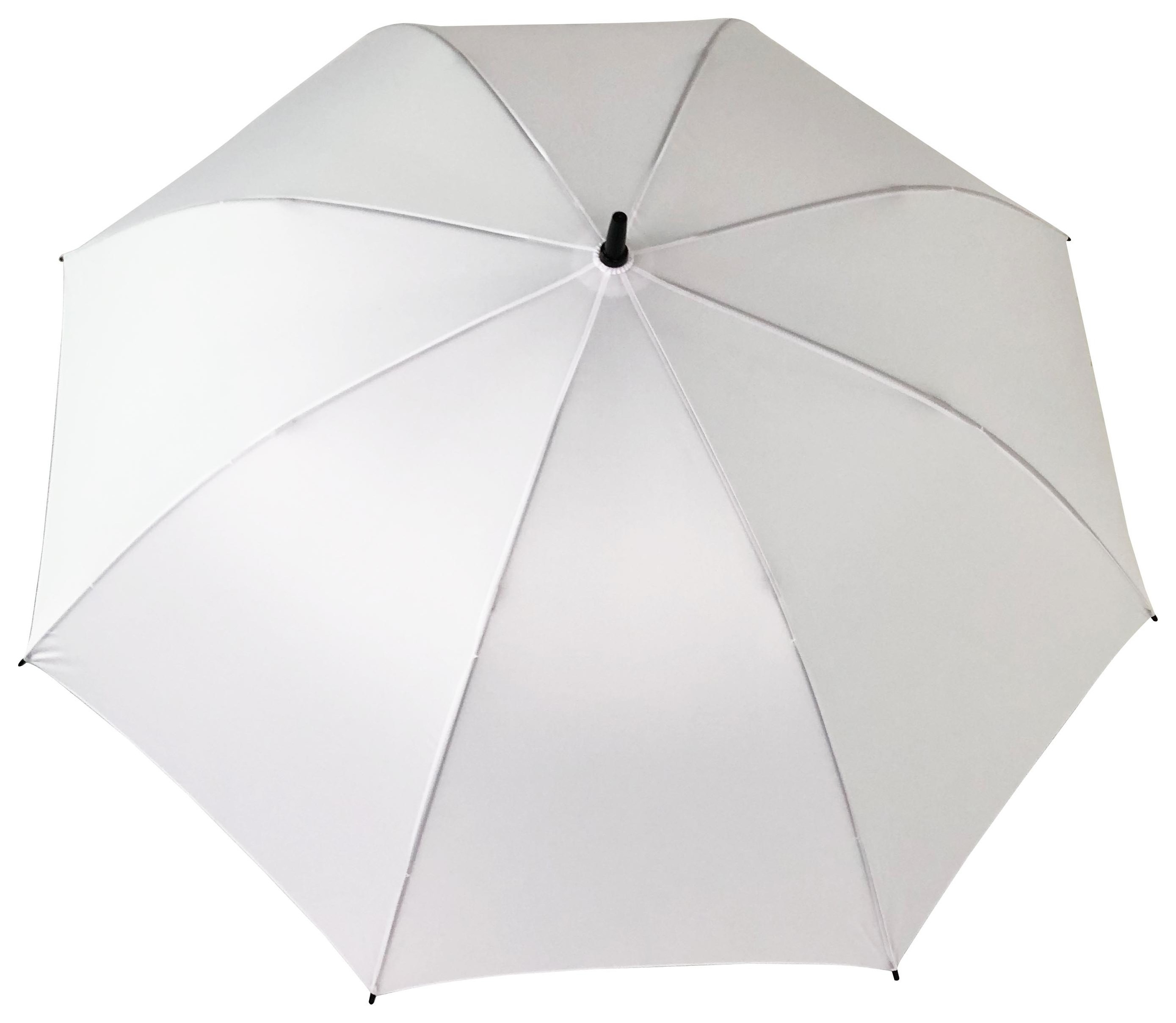 Free design 30 inch pure white full fiberglass windproof golf umbrella accept custom print