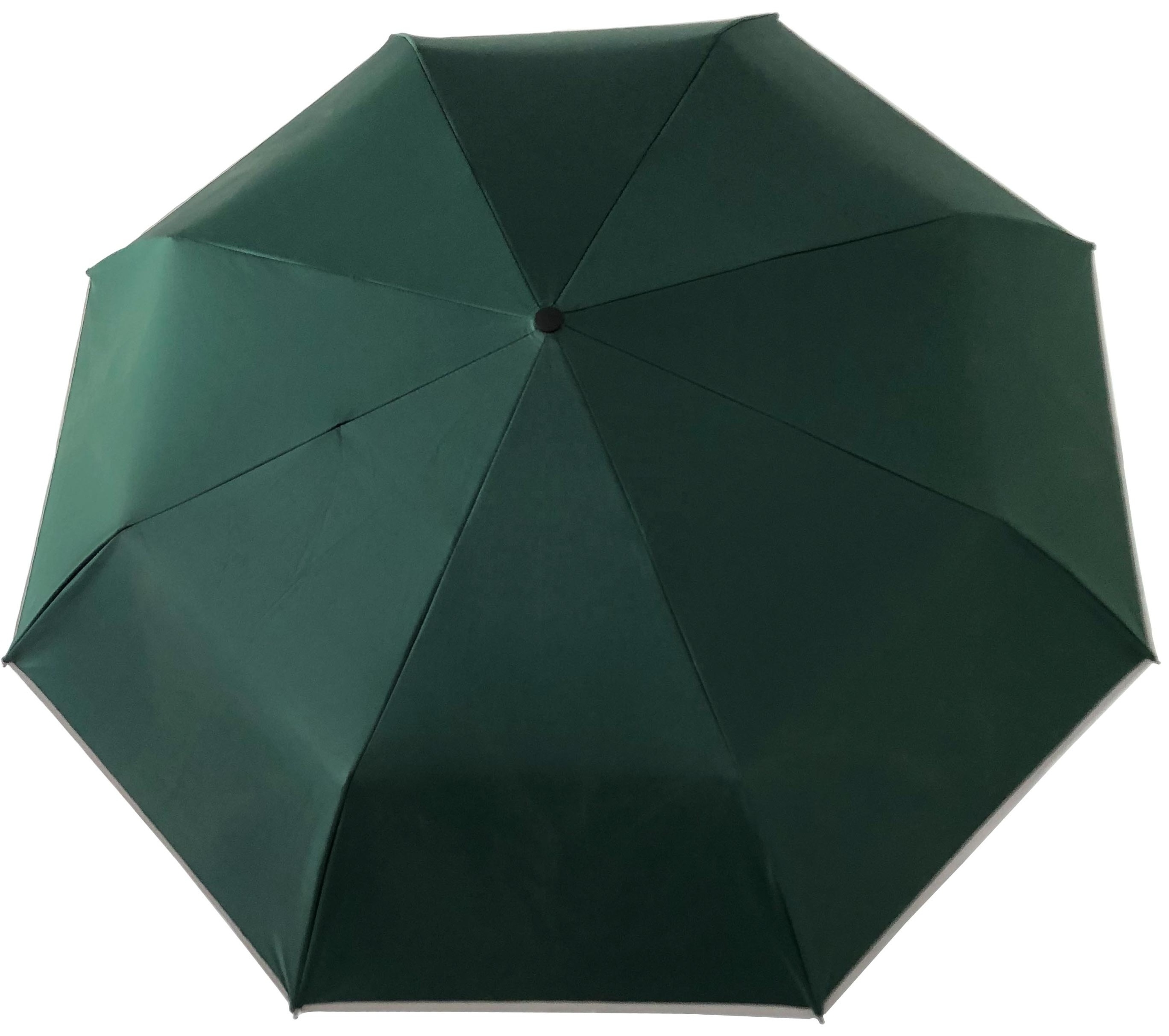 3 Fold Fully Automatic Green Color UV Protection Light Reflective Led Umbrella With Adjustable Led Torch