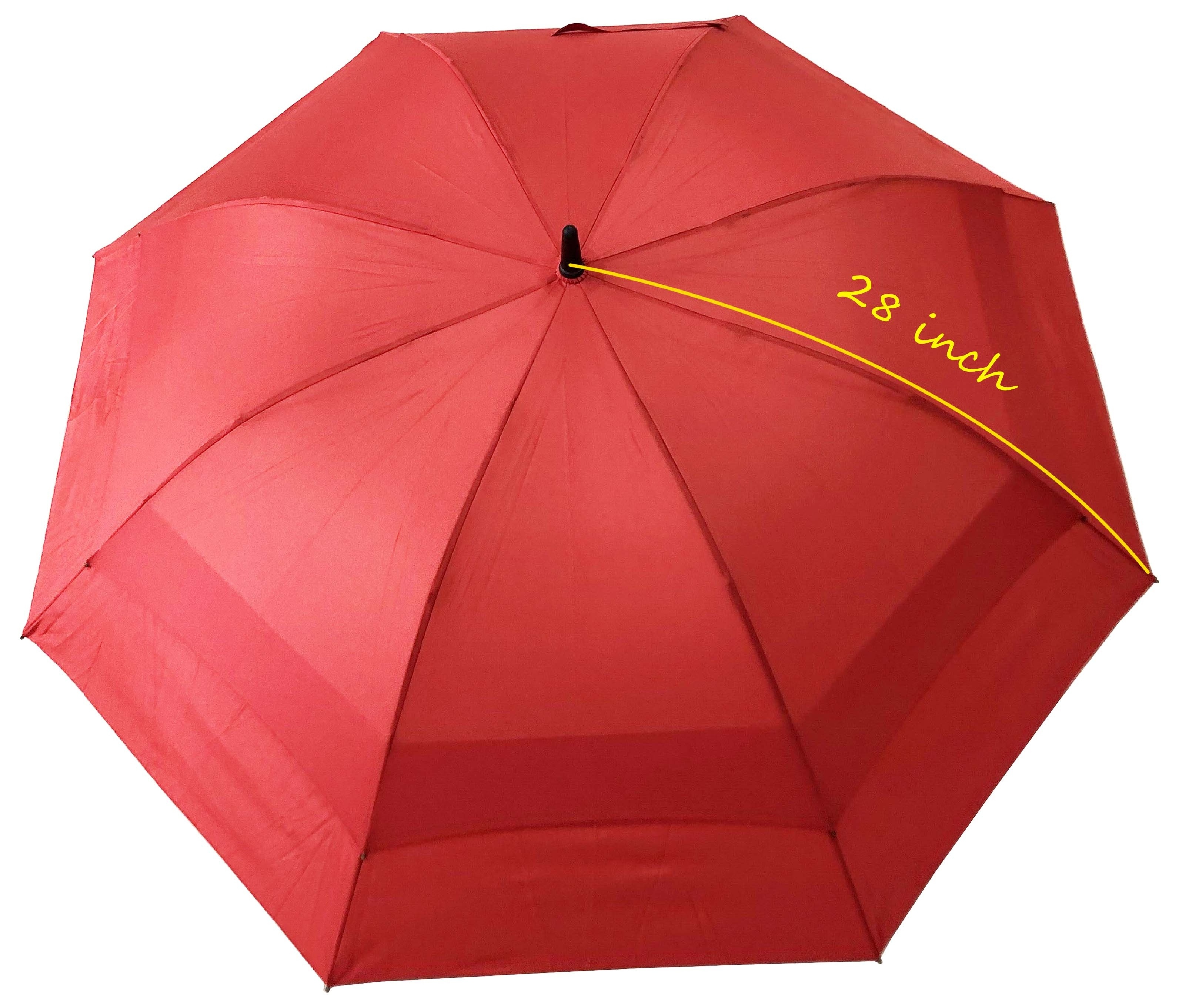 2022 innovative 23 inch open to 28 inch red extensible umbrella golf double layers with air vents