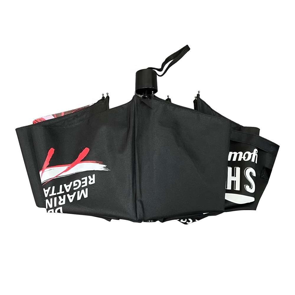 Wholesale Hot Selling 21Inch 8K  Manual Open  3 Fold Umbrella With logo  Printing