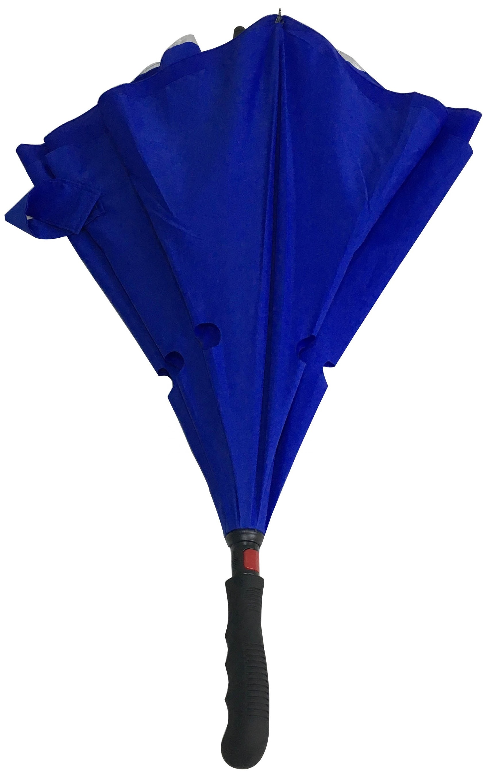 23Inch High Quality 23Inch 8K Royal Blue Color Straight Handle Reversed Umbrella With Air Vent