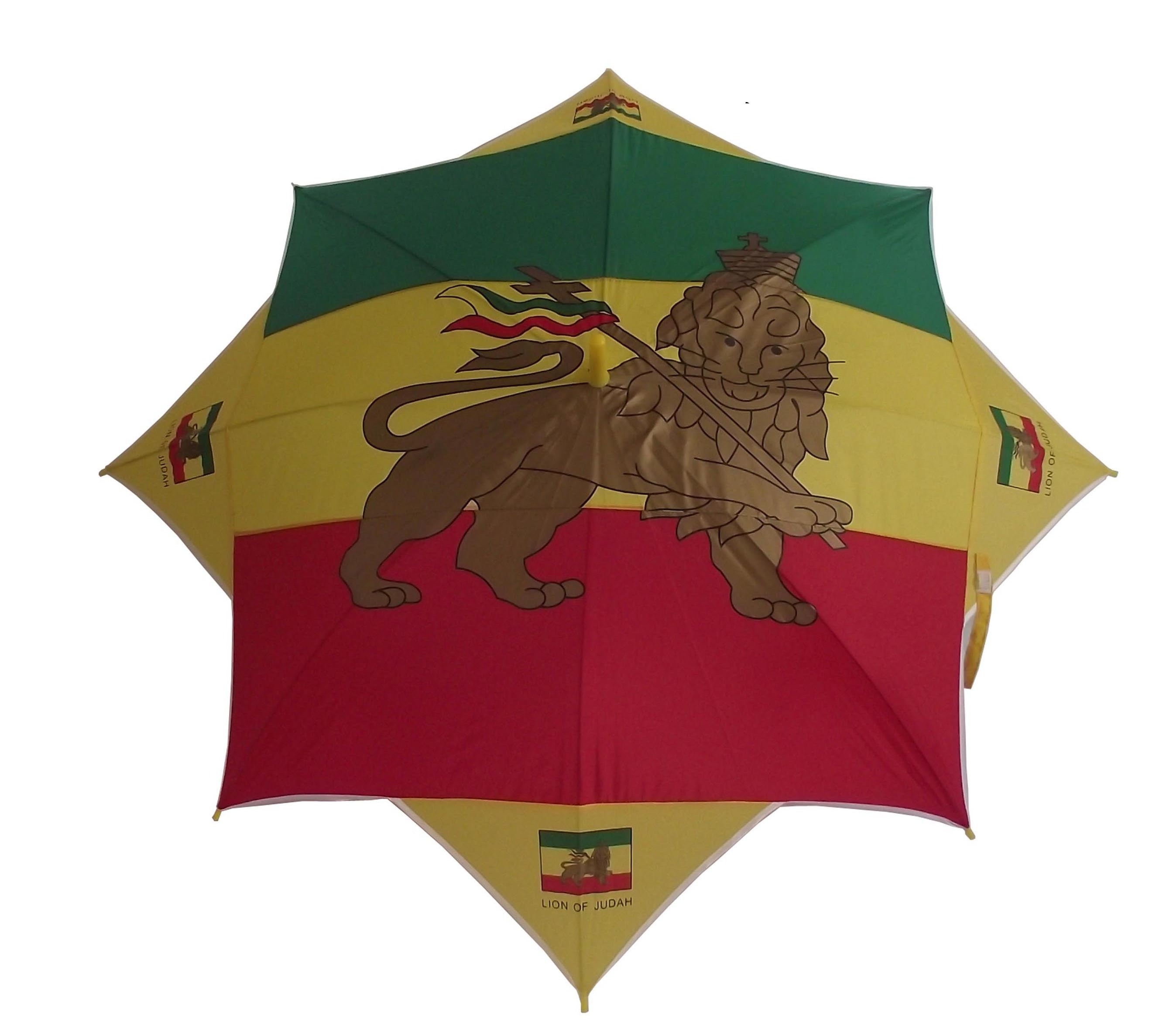 23inch*8k Hotsale Custom Semi-automatic Jamaican National Flag Umbrella with Custom Logo