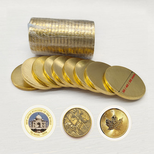 WD Custom metal brass copper challenge token blank coins 40mm solid blank brass coin for fiber laser engraving