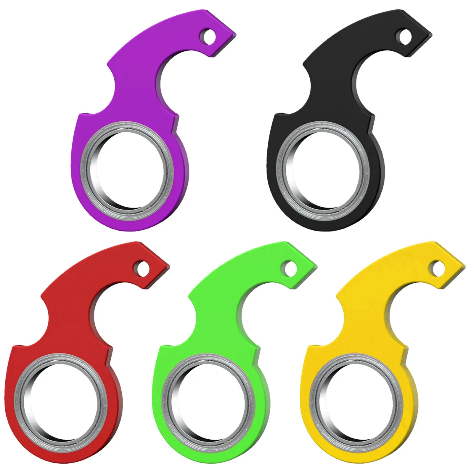 WD wholesale second generation fingertip spin decompression key chain spin top anti-anxiety toy Spin key chain fidget spinner