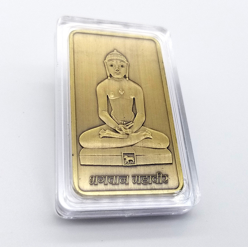 Custom india Buddha logo 1 gram 999 silver bar bullion 1 ounce fake and real gold plated bars 24k pure bullion souvenir