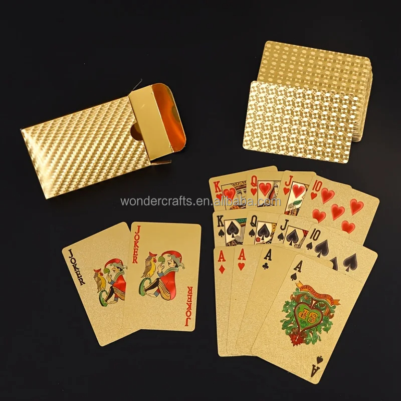 WD wholesale playing cards Plastic PET waterproof durable luxury black board games / game cards / playing cards