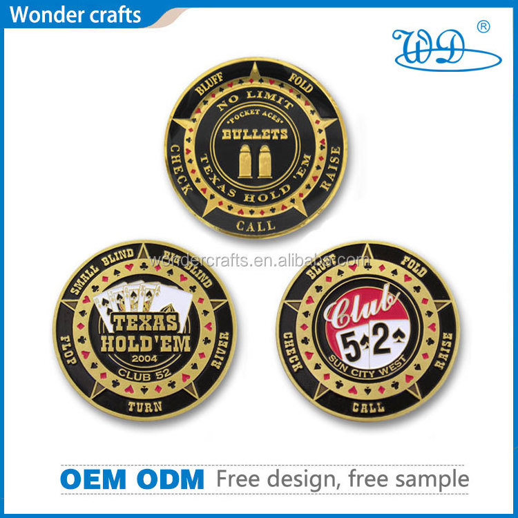 professional custom design die stamp iron material shiny gold plating epoxy poker chip set manufacturer