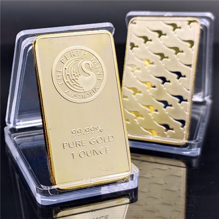 Unique novelty decorative alloy laser eagle pure fine gold bars 50 gram 999 fine bullion gold bar