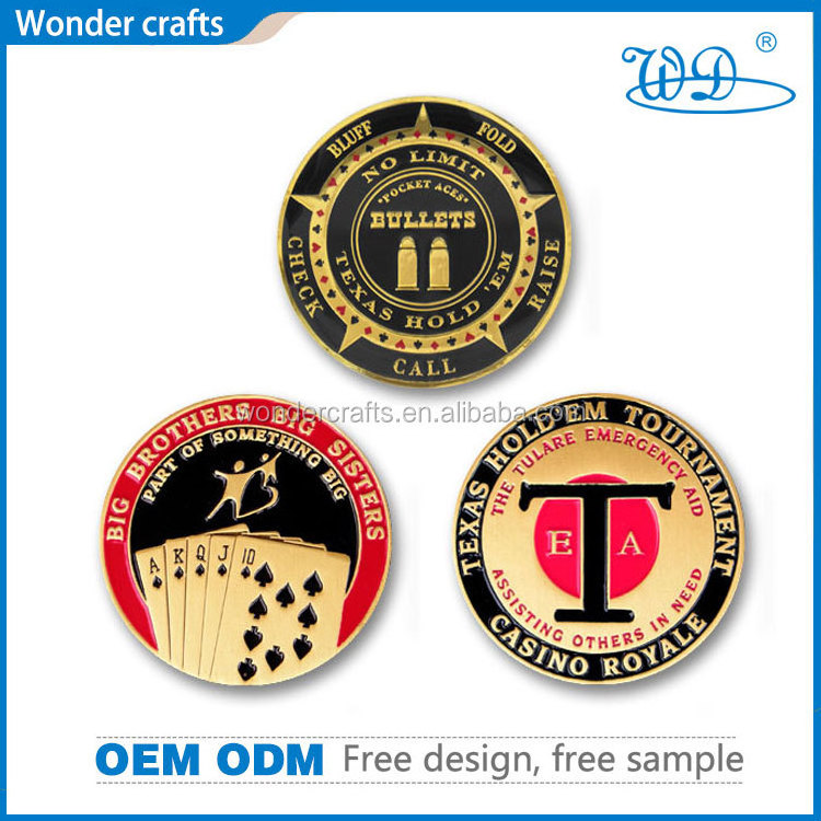 High quality gambling house used die casting enamel stainless steel gold plating royal professional poker chips