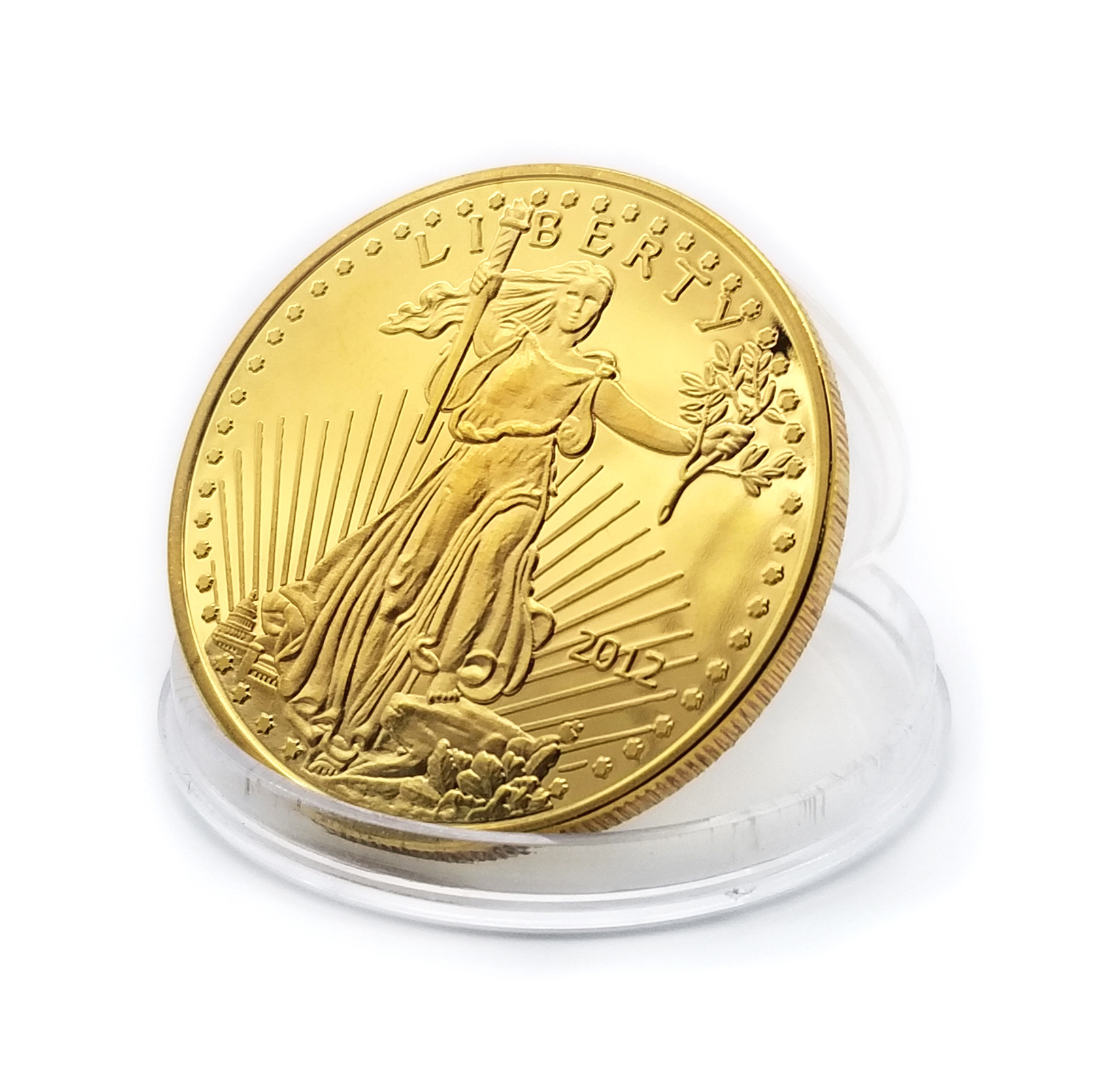 WD OEM quarter eagle 1 oz gold commemorative replica coin american tungsten gold silver double eagle us coin