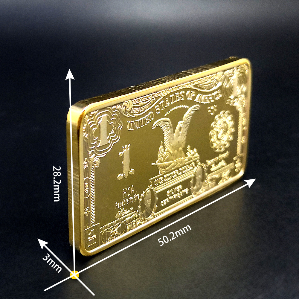 Unique novelty decorative alloy laser eagle pure fine gold bars 50 gram 999 fine bullion gold bar