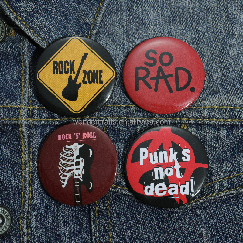 WD Custom Logo Punk Rock Music Lovers tinplate Serial Soft Button Pin City Boy Metal Brooch Backpack Jackets Pins Badge