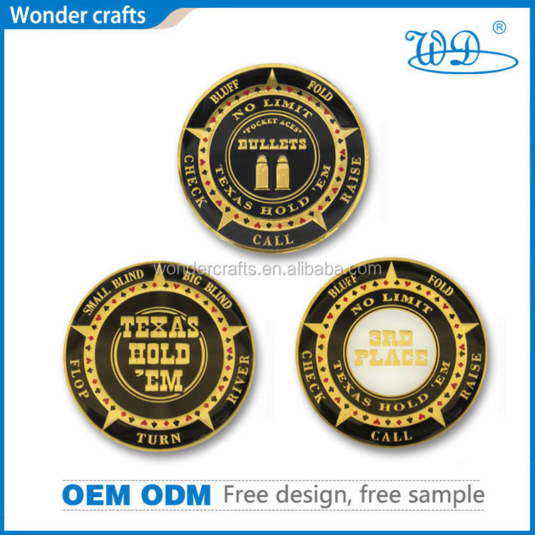 High quality gambling house used die casting enamel stainless steel gold plating royal professional poker chips