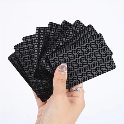 WD wholesale playing cards Plastic PET waterproof durable luxury black board games / game cards / playing cards