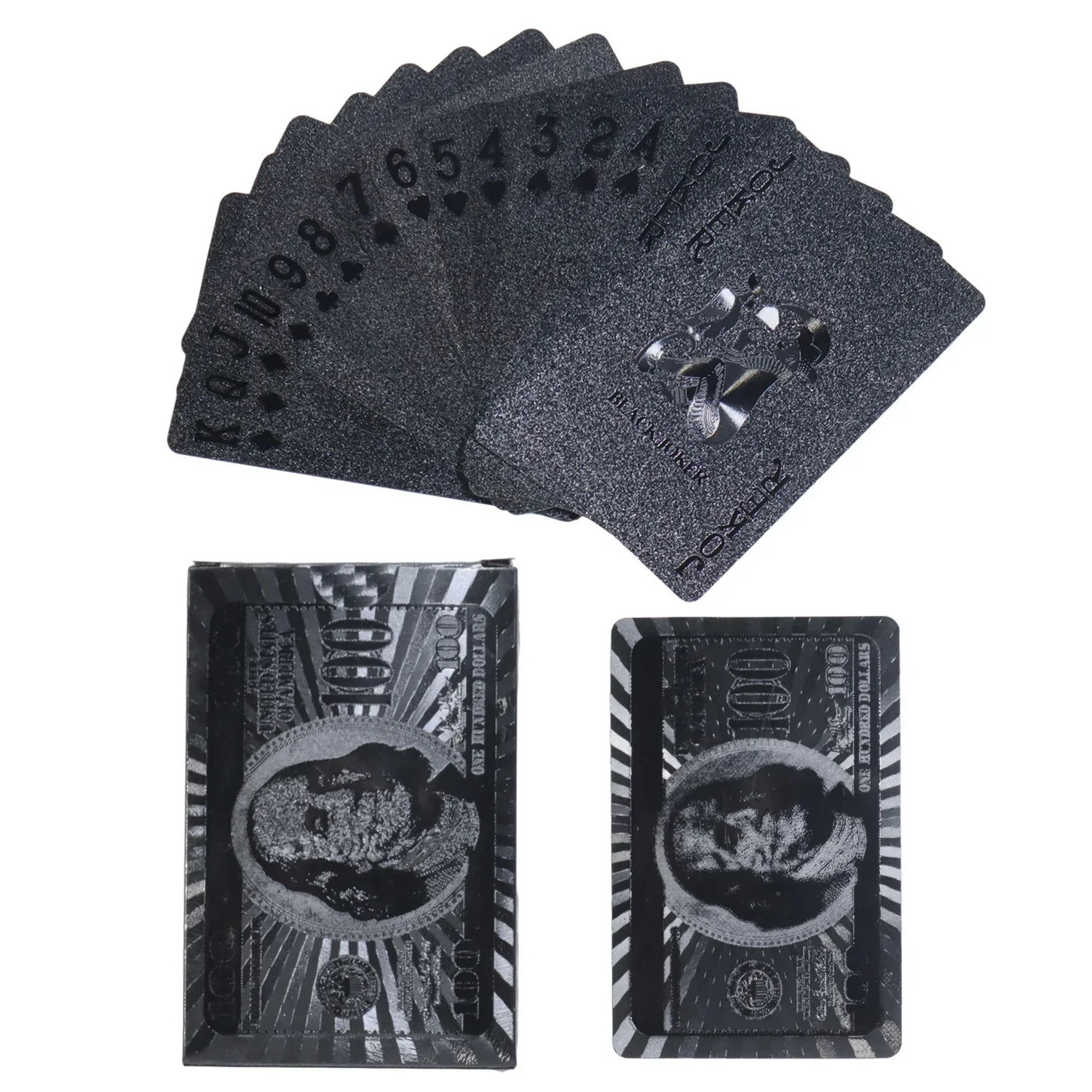 Black foil Playing cards Black Pearl Game Poker Waterproof Playing cards Black Rose  Dollar adult toy playing cards