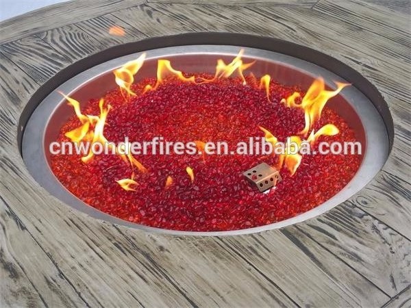 Customized Outdoor Magnesia Round Fire Pit Table Propane fireplaces of barbecue