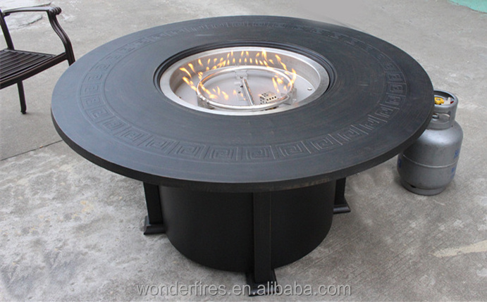 Drop in pan firepit / 18 inches patio furniture round gas fire pit fireplace/outdoor fire bowl