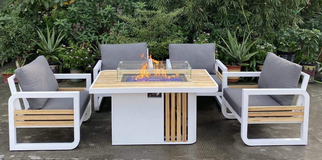 52 inch 55000 BTU hot sale rectangle patio fire pit tables with sofa