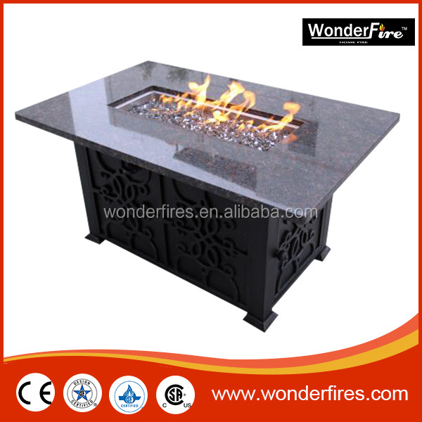 Outdoor Rectangle Gas Fire PIt System/fire bowl/Slate mosaic round mesa heating barbecue table fire pit