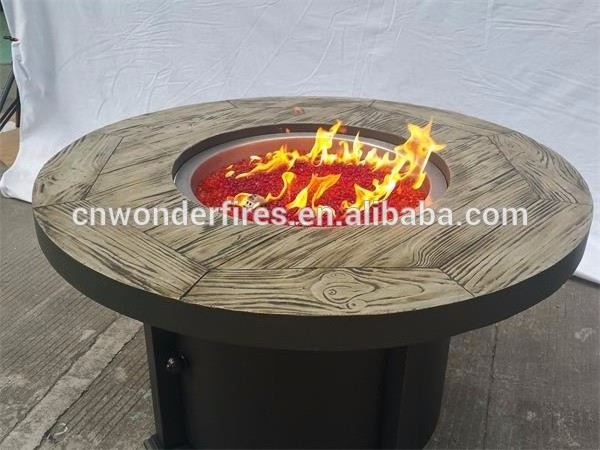 Customized Outdoor Magnesia Round Fire Pit Table Propane fireplaces of barbecue