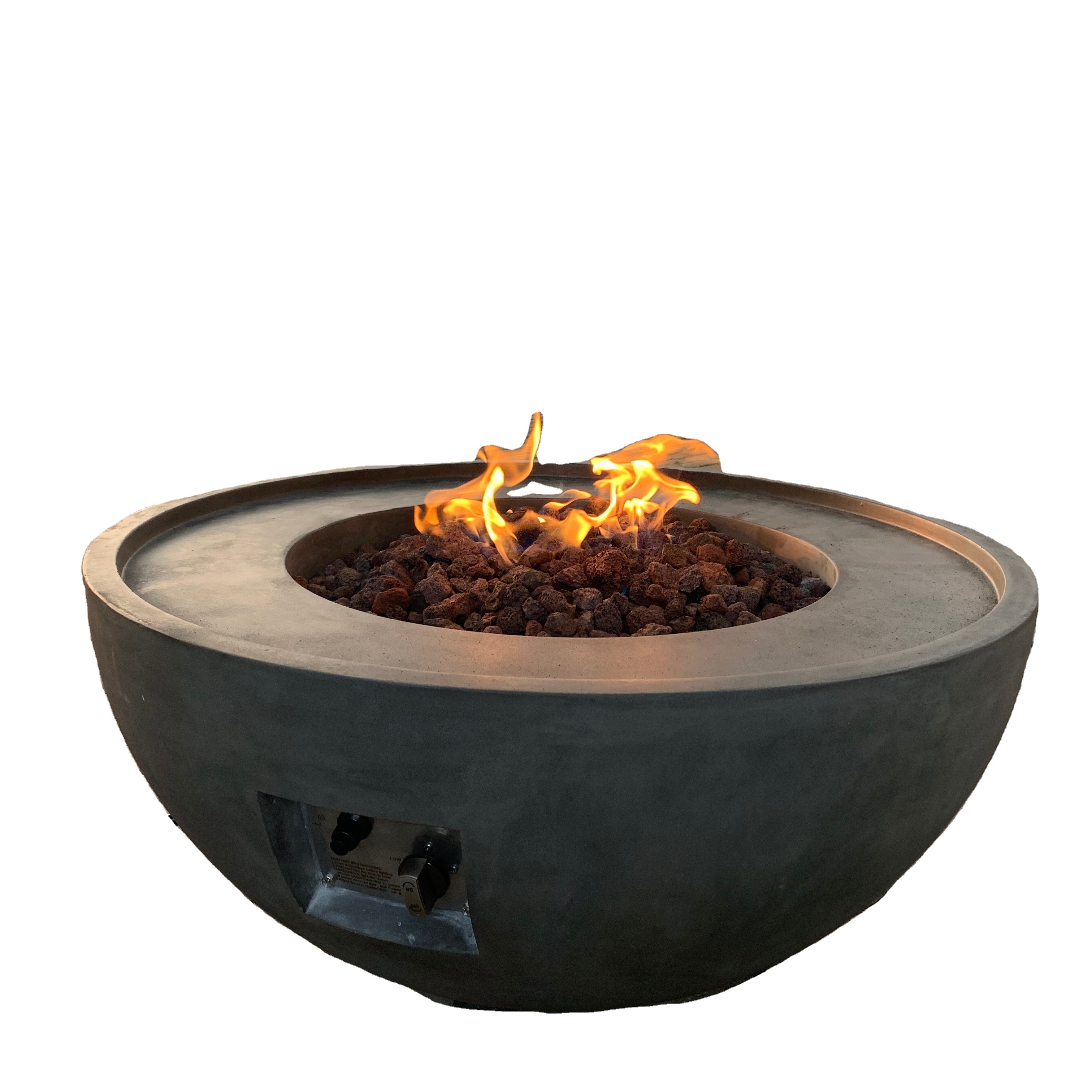 Round GFRC outdoor Gas Fire Pit/outdoor fire pits