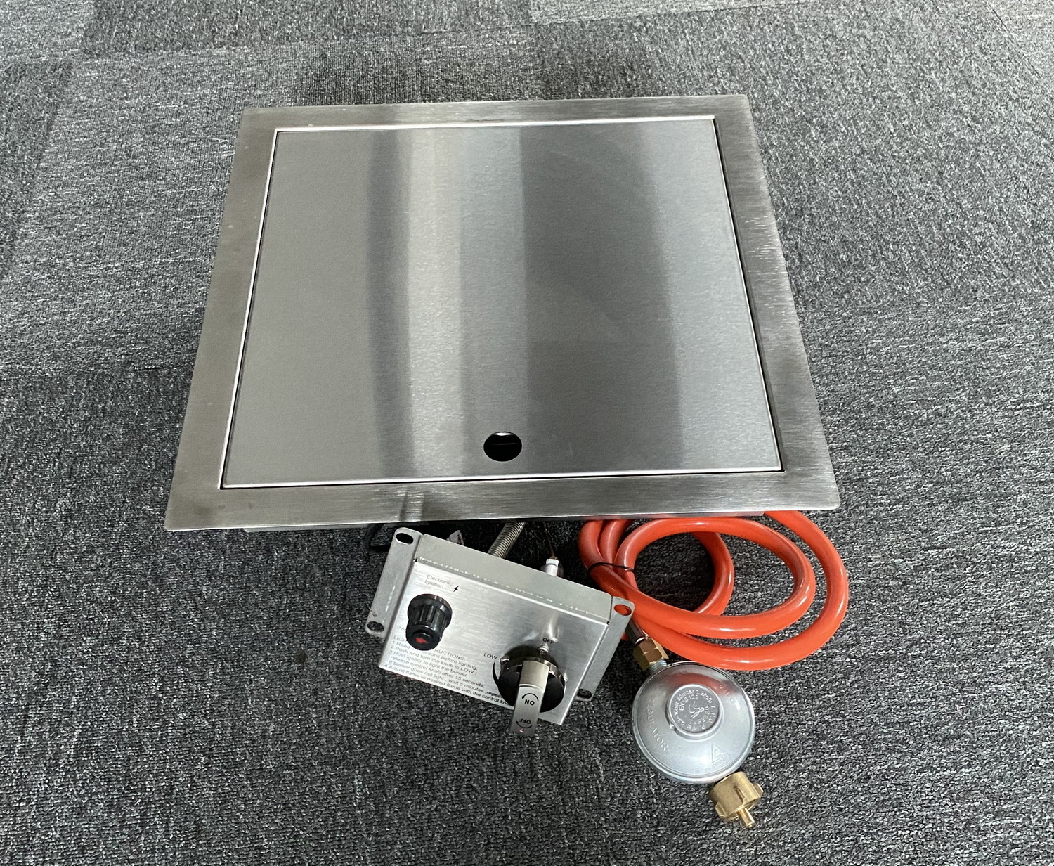 42cm  square stainless steel square fire pit burners