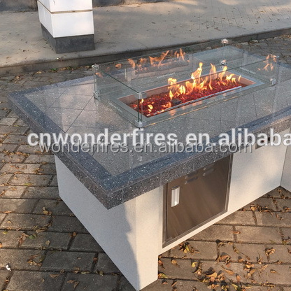 2019Square Outdoor Aluminum Gas Fire Pit table