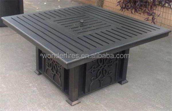 Square Outdoor Gas Garden Fire Pit