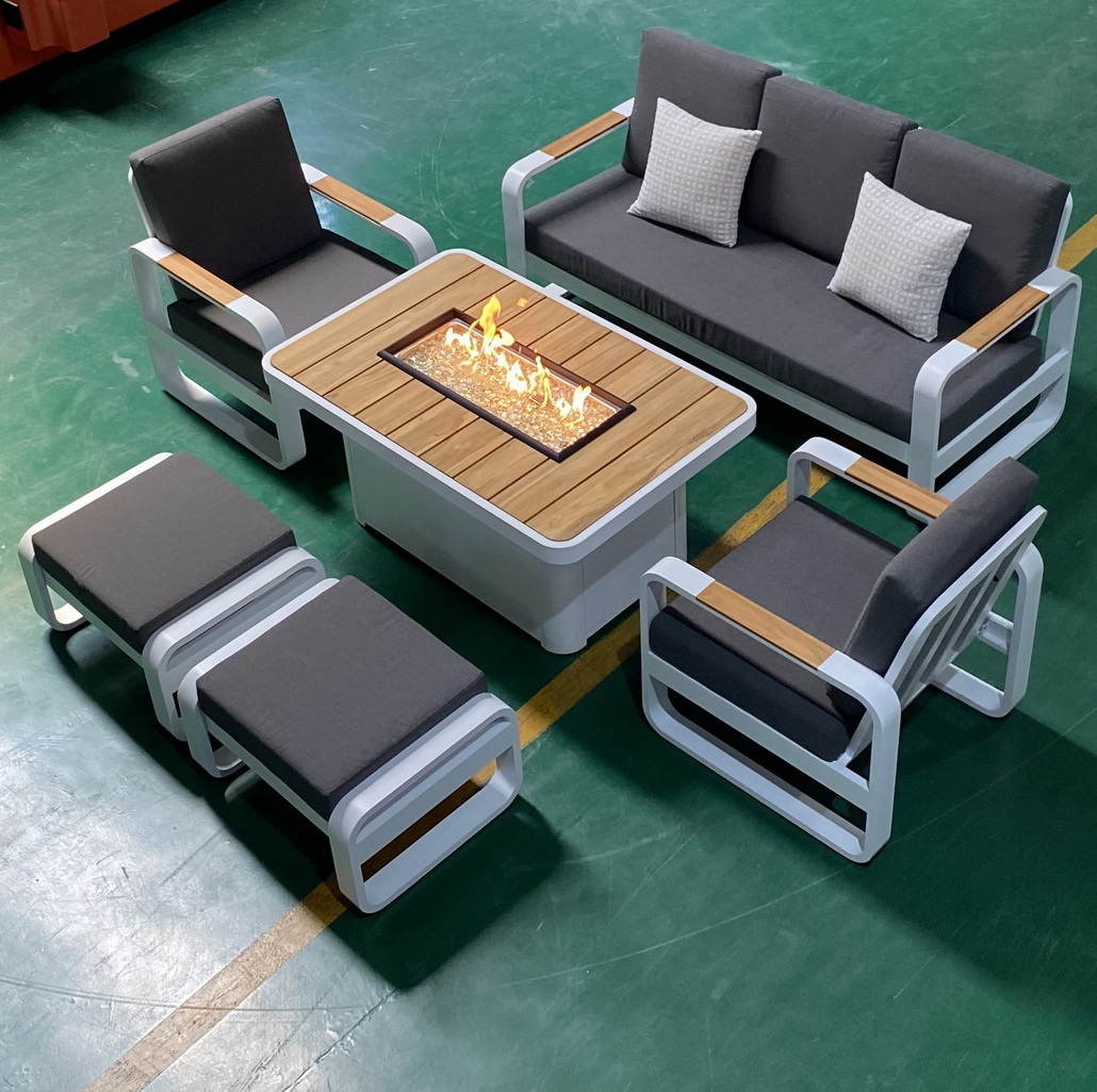 Outdoor fireplace / 52 inch rectangle  propane gas firepit table with sofa/Garden sets