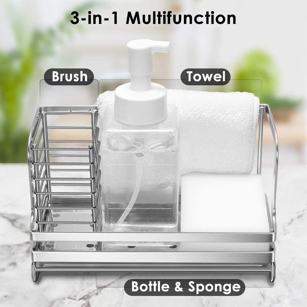 WONDERFUL Sink faucet drain rack sponge rack kitchen supplies dishwashing cloth cloth rack