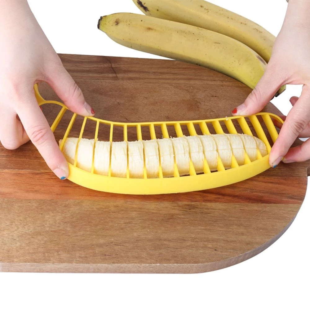 WONDERFUL Wholesale Hot Sale Free Hands And Convenient Kitchen Gadgets Slice Artifact Fruit Banana Slicer