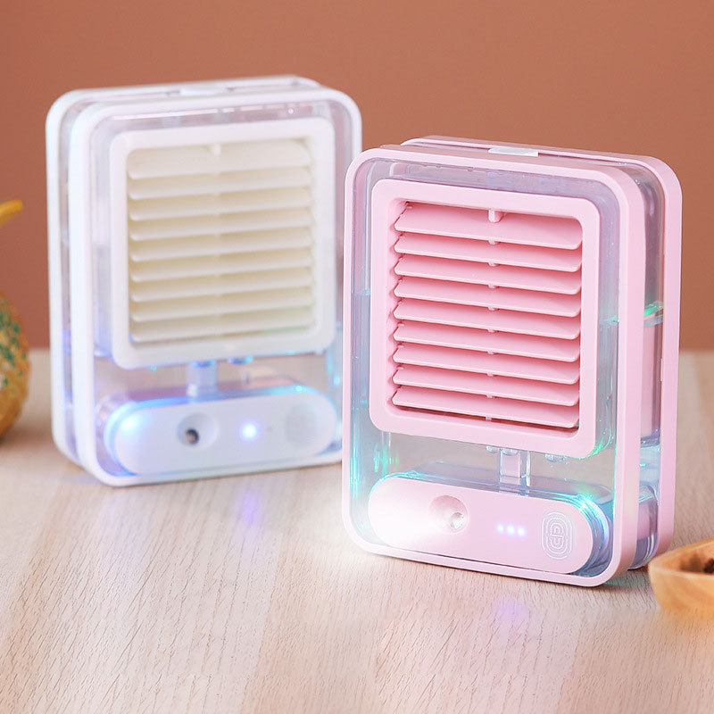 WONDERFUL Outdoor Portable Electric Misting Fans USB Rechargeable Mini Desktop Air Cooling Fan Water Spray Mist Fans